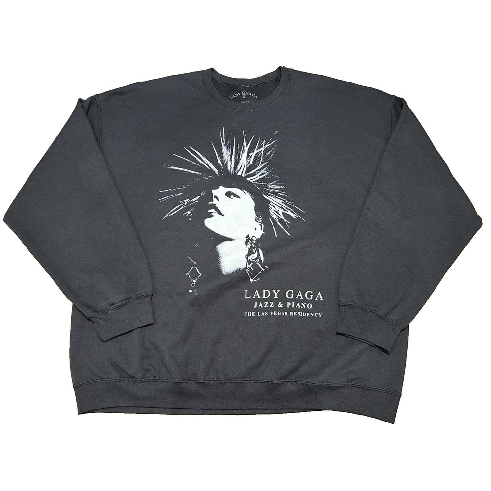 Lady Gaga Jazz & Piano Las Vegas Residency Black Sweatshirt Size XXL